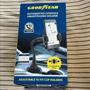 Black Automotive Console Smartphone Holder